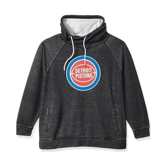 Touch by Alyssa Milano Tops - NBA Detroit Pistons Spiral Pullover Sweatshirt Women's Plus Sz 1X Charcoal Grey